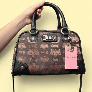 NWT Juicy Couture “Vintage Couture Bowler” Handbag in Liquorice